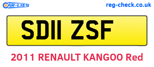 SD11ZSF are the vehicle registration plates.