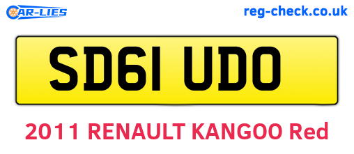 SD61UDO are the vehicle registration plates.