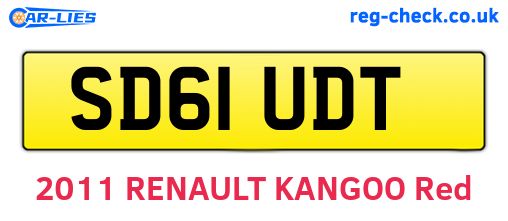 SD61UDT are the vehicle registration plates.