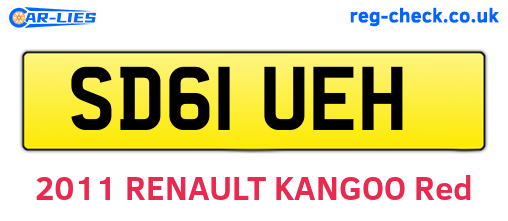 SD61UEH are the vehicle registration plates.