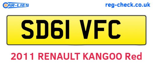 SD61VFC are the vehicle registration plates.