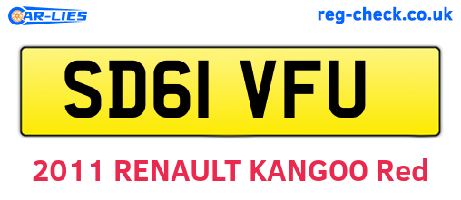 SD61VFU are the vehicle registration plates.