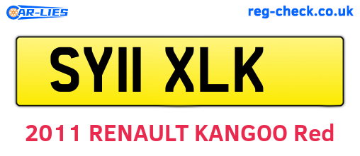 SY11XLK are the vehicle registration plates.