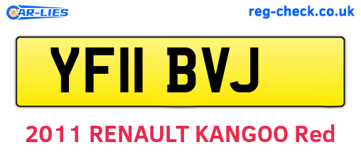 YF11BVJ are the vehicle registration plates.