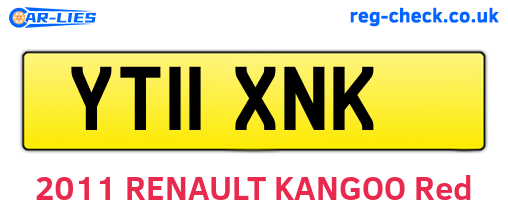 YT11XNK are the vehicle registration plates.