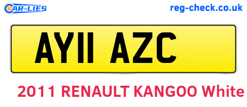 AY11AZC are the vehicle registration plates.