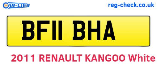 BF11BHA are the vehicle registration plates.