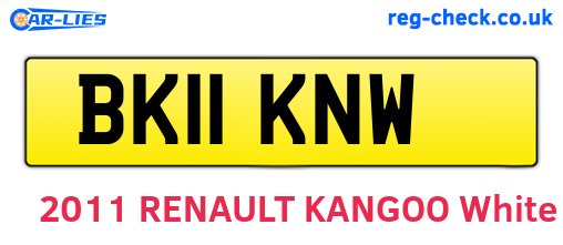 BK11KNW are the vehicle registration plates.