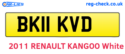 BK11KVD are the vehicle registration plates.