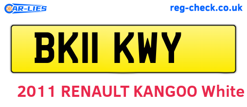 BK11KWY are the vehicle registration plates.
