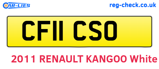CF11CSO are the vehicle registration plates.