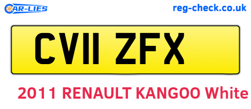 CV11ZFX are the vehicle registration plates.