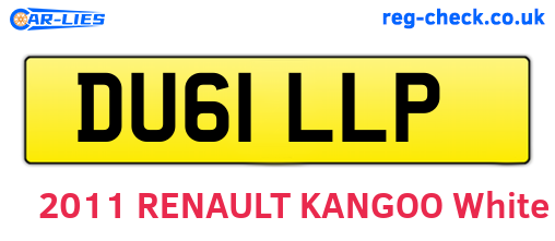 DU61LLP are the vehicle registration plates.