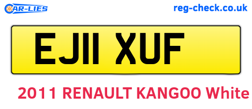 EJ11XUF are the vehicle registration plates.