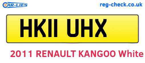 HK11UHX are the vehicle registration plates.