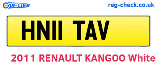 HN11TAV are the vehicle registration plates.