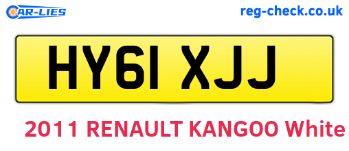 HY61XJJ are the vehicle registration plates.