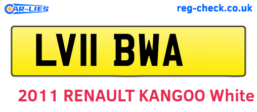 LV11BWA are the vehicle registration plates.