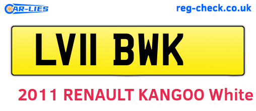 LV11BWK are the vehicle registration plates.