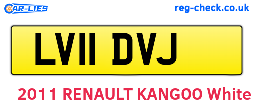 LV11DVJ are the vehicle registration plates.