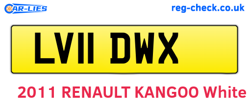 LV11DWX are the vehicle registration plates.