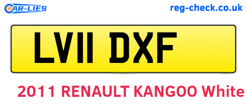 LV11DXF are the vehicle registration plates.