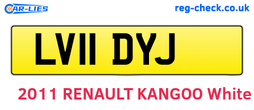 LV11DYJ are the vehicle registration plates.