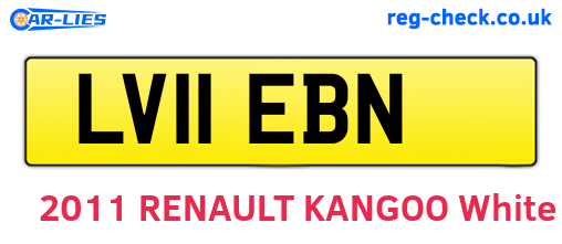 LV11EBN are the vehicle registration plates.