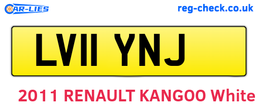 LV11YNJ are the vehicle registration plates.