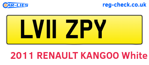 LV11ZPY are the vehicle registration plates.