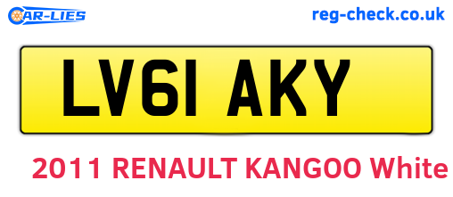 LV61AKY are the vehicle registration plates.