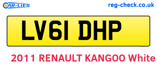 LV61DHP are the vehicle registration plates.