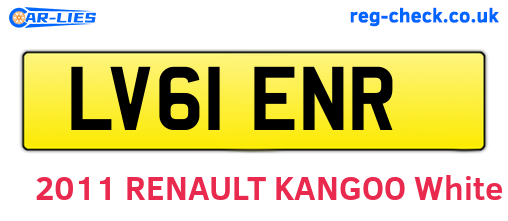 LV61ENR are the vehicle registration plates.