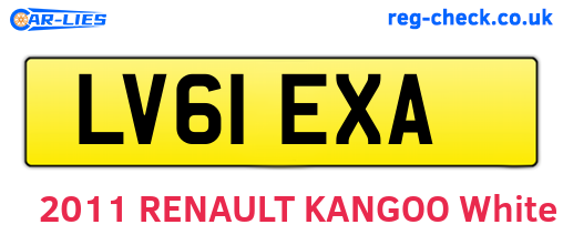 LV61EXA are the vehicle registration plates.