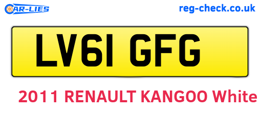 LV61GFG are the vehicle registration plates.