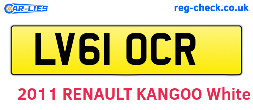 LV61OCR are the vehicle registration plates.