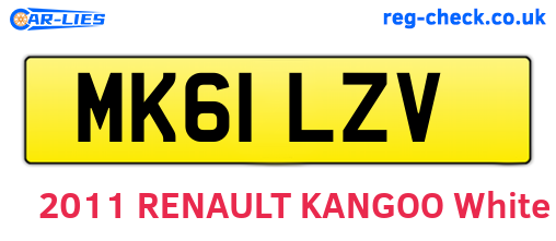 MK61LZV are the vehicle registration plates.