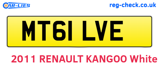 MT61LVE are the vehicle registration plates.