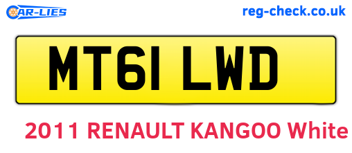 MT61LWD are the vehicle registration plates.