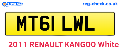 MT61LWL are the vehicle registration plates.
