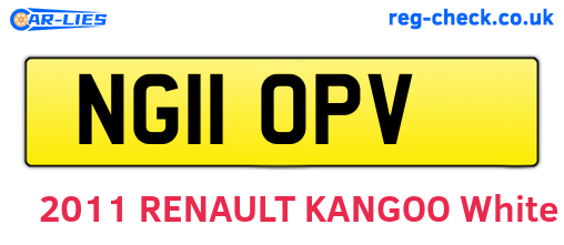 NG11OPV are the vehicle registration plates.