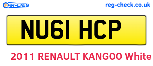 NU61HCP are the vehicle registration plates.