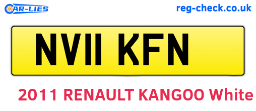NV11KFN are the vehicle registration plates.