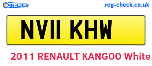 NV11KHW are the vehicle registration plates.