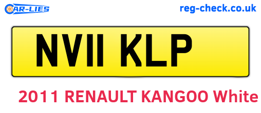 NV11KLP are the vehicle registration plates.