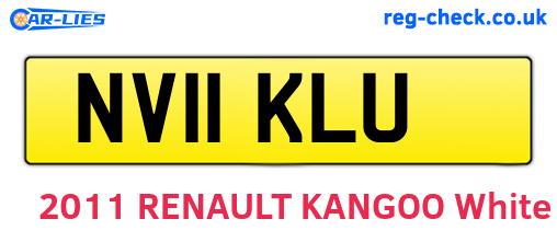 NV11KLU are the vehicle registration plates.