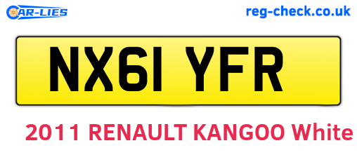 NX61YFR are the vehicle registration plates.