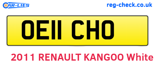 OE11CHO are the vehicle registration plates.