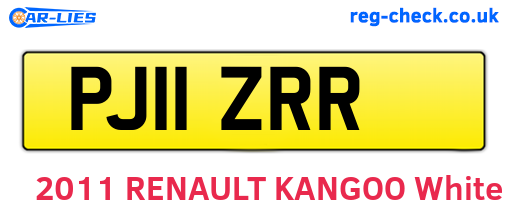PJ11ZRR are the vehicle registration plates.