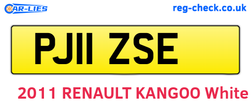 PJ11ZSE are the vehicle registration plates.